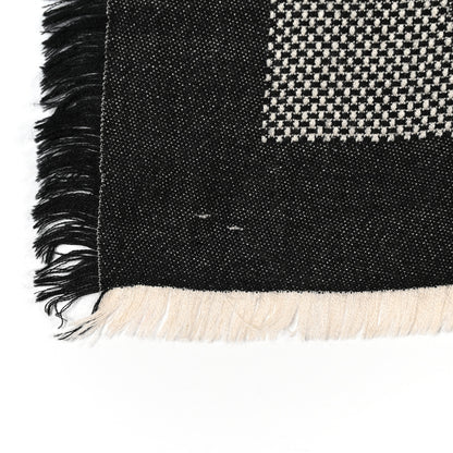 Louis Vuitton Silk Wool Monogram Neo Natte Shawl Black 3 of 3