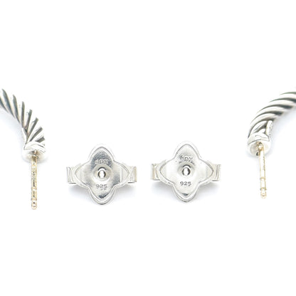 David Yurman Sterling Silver Small Cable Classics Hoop Earrings 5 of 7