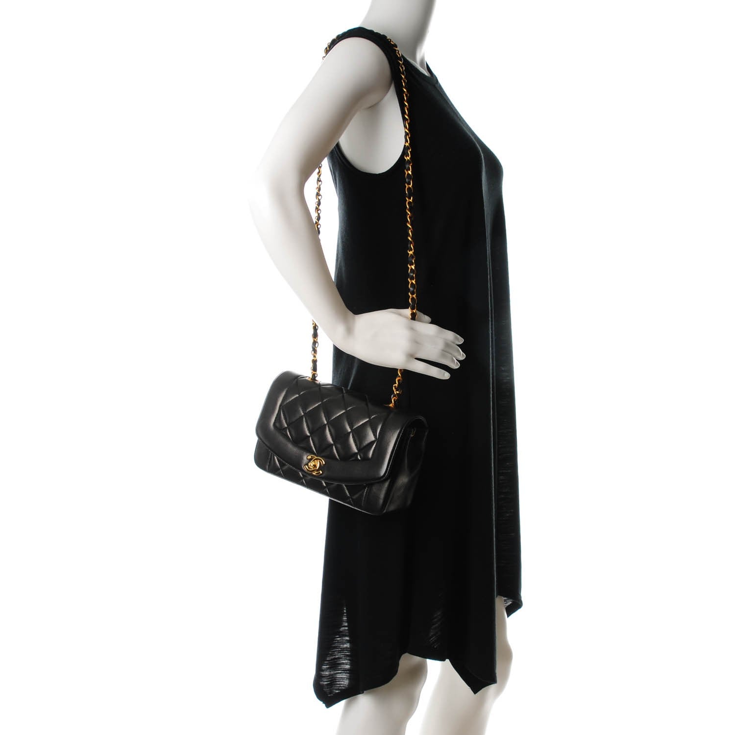 Chanel Lambskin Quilted Small Single Flap Black 2 of 9