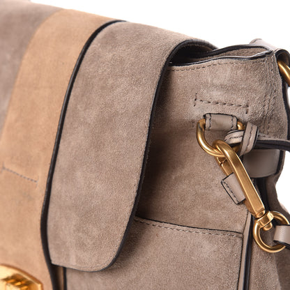 Chloe Suede Calfskin Small Lexa Shoulder Bag Motty Grey 10 of 21