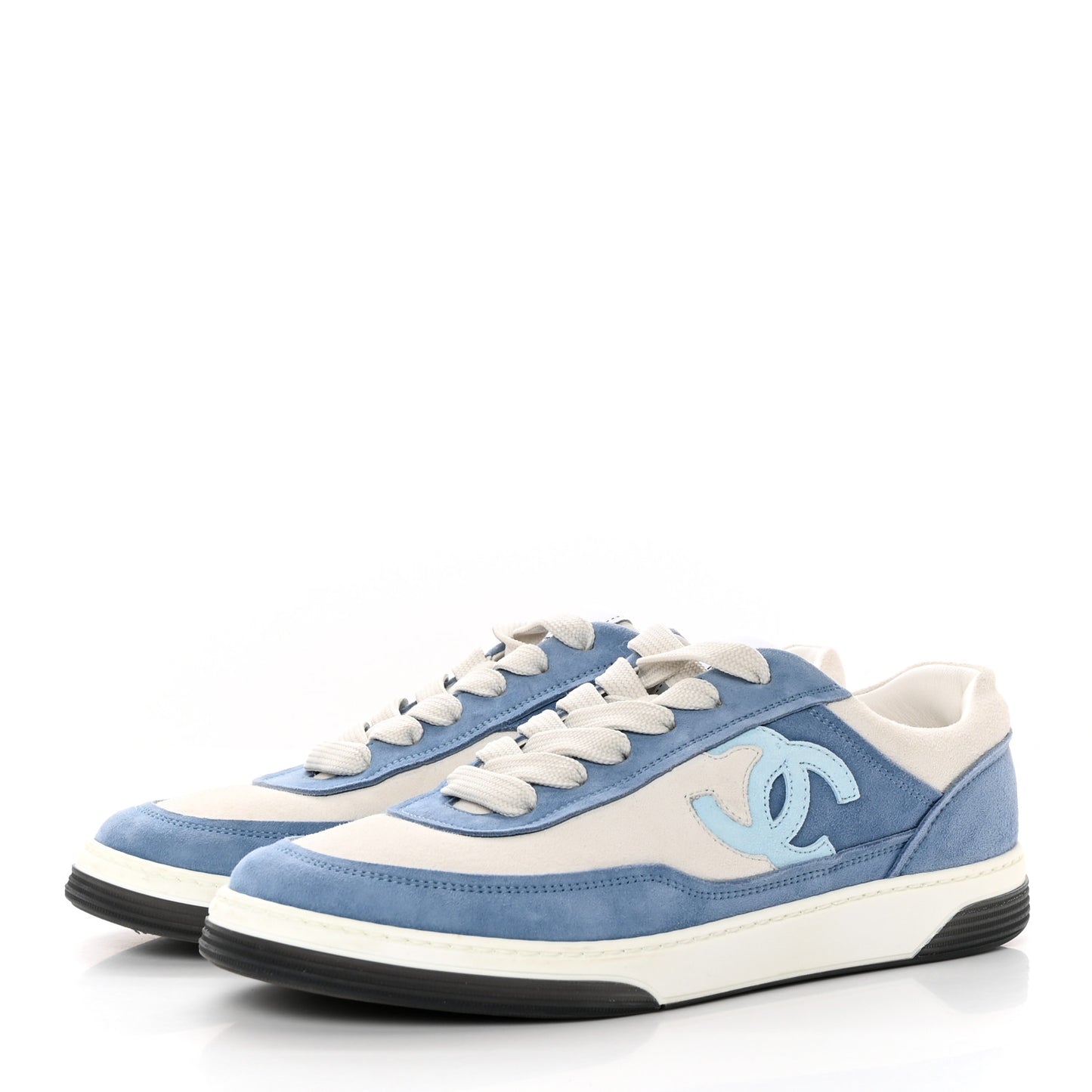 Suede Kidskin Womens CC Sneakers 39 White Blue