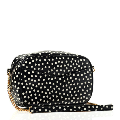 Saint Laurent Calfskin Printed Polka Dot Mini Lou Camera Bag Black Crema Soft 2 of 4