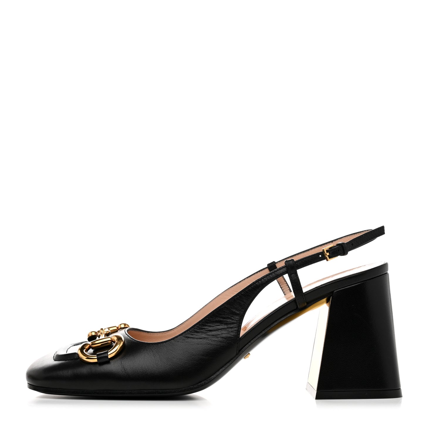 Malaga Kid Horsebit 75mm Slingback Pumps 41 Black