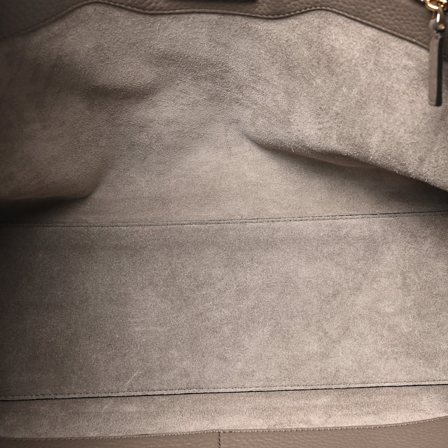 Grained Calfskin Rockstud Shoulder Tote Clay