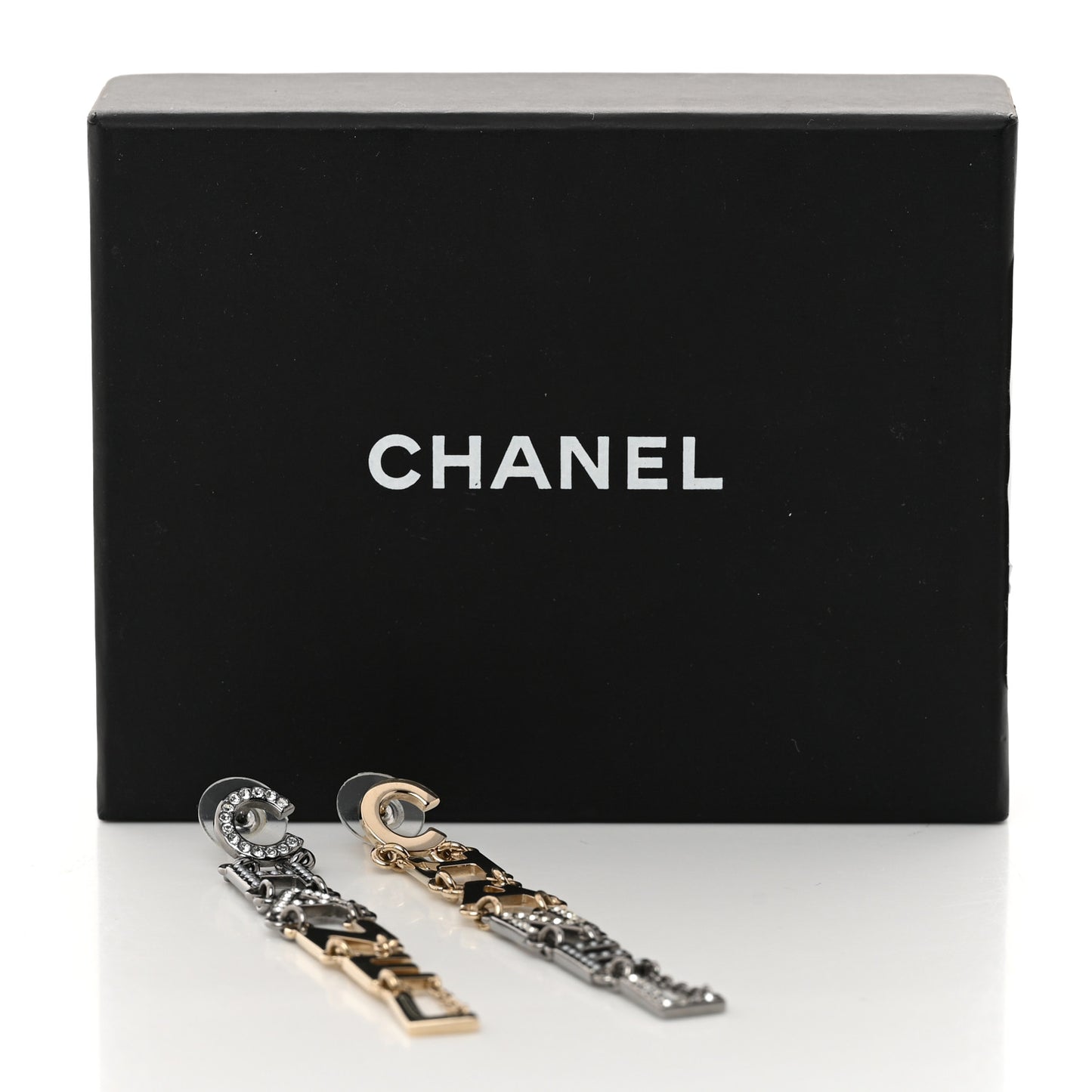 Crystal Pearl Chanel Bright Young Things Earrings Gold Ruthenium