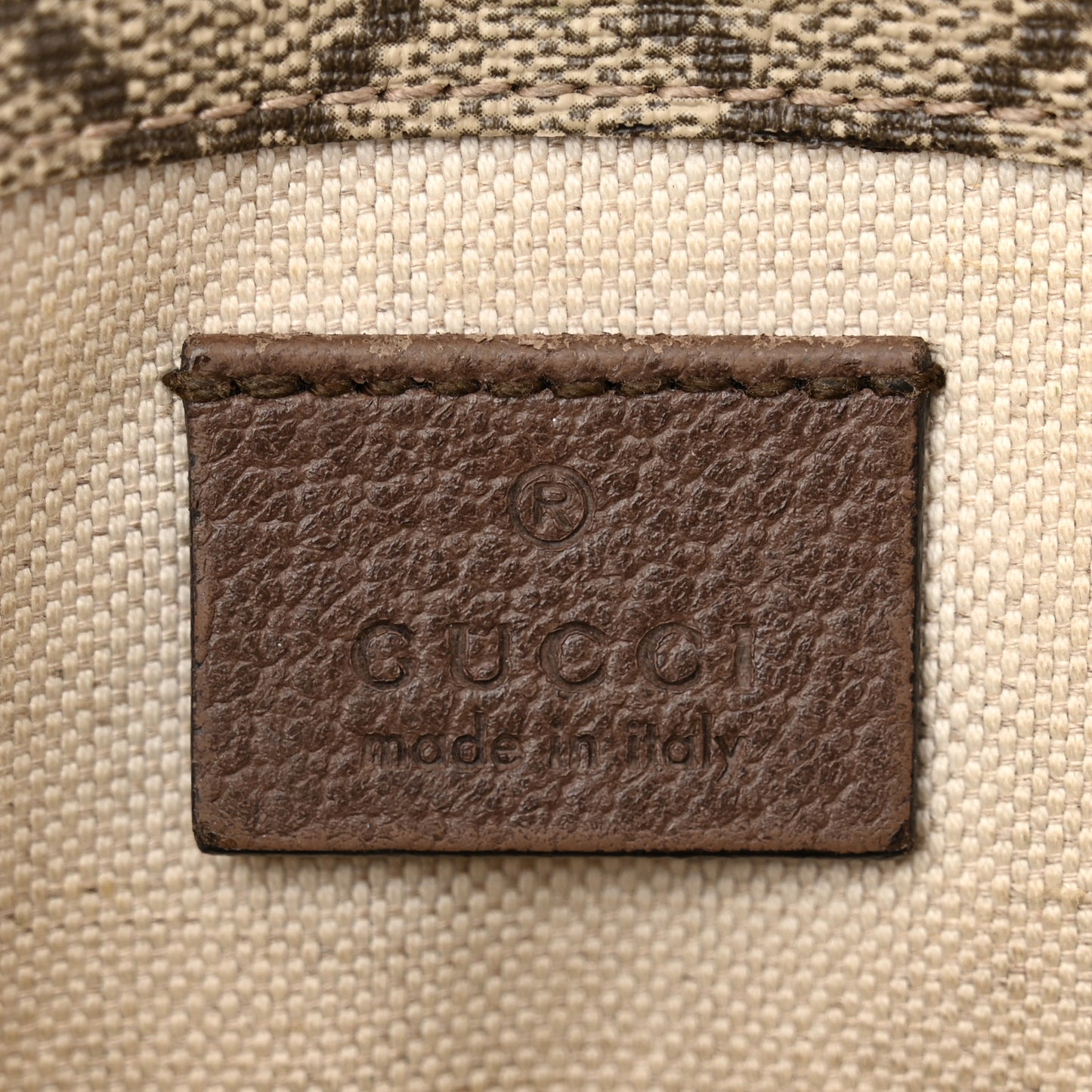 GG Supreme Monogram Neo Vintage Web Belt Bag Brown
