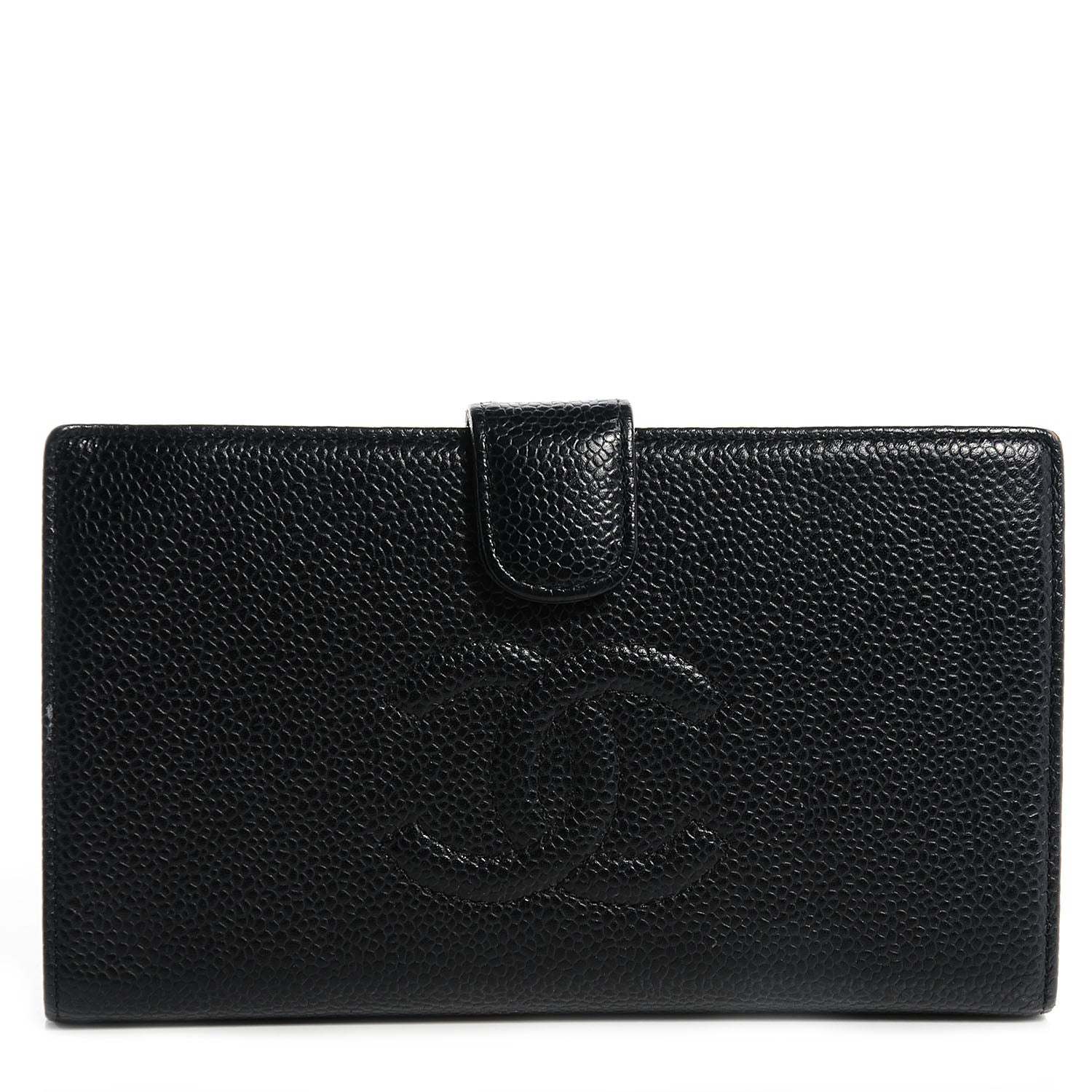 Chanel Caviar CC French Wallet Black 1 of 8