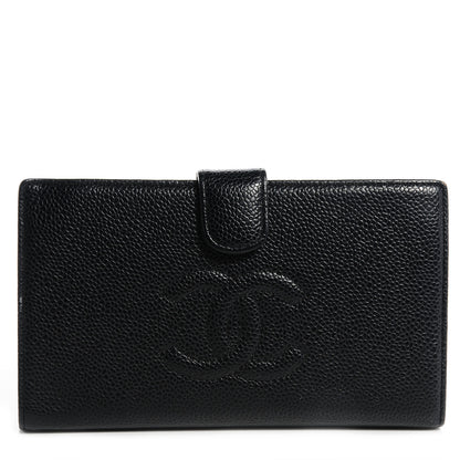 Chanel Caviar CC French Wallet Black 1 of 8