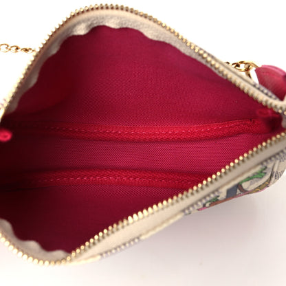 Louis Vuitton Damier Azur 2021 Christmas Animation Hollywood Mini Pochette Accessories Fuchsia 5 of 11