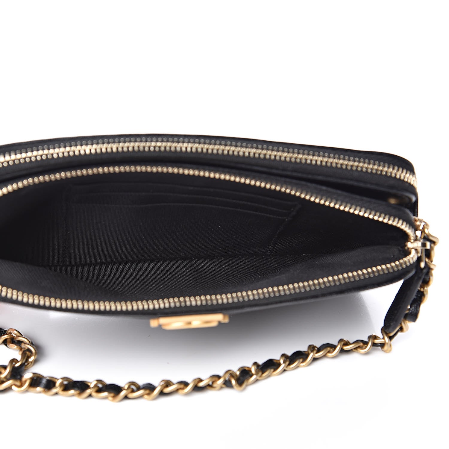 Chanel Caviar Quilted Small Boy Clutch With Chain Black 6 of 15