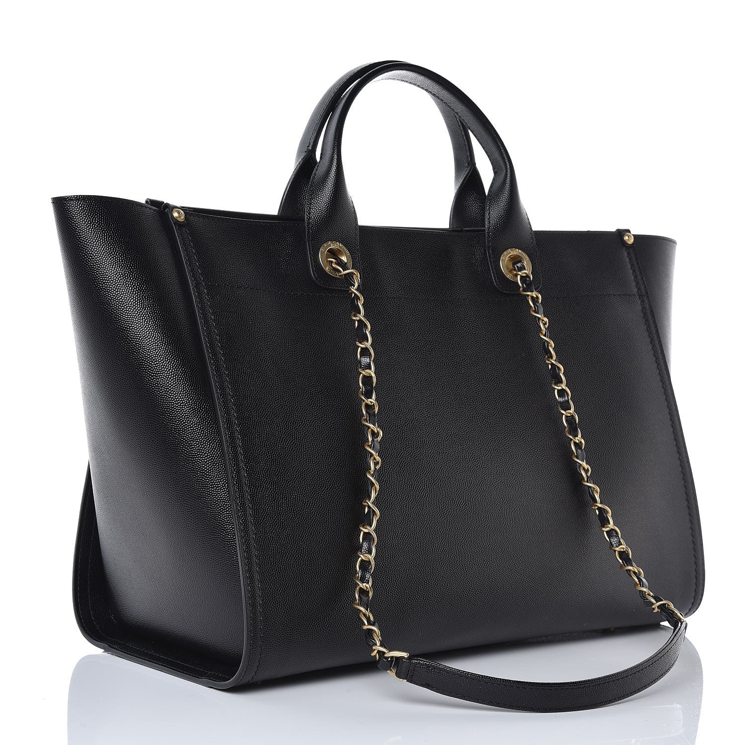 Chanel Caviar Medium Studded Deauville Tote Black 4 of 8
