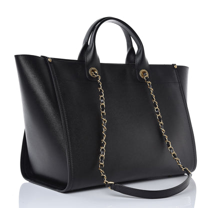 Chanel Caviar Medium Studded Deauville Tote Black 4 of 8