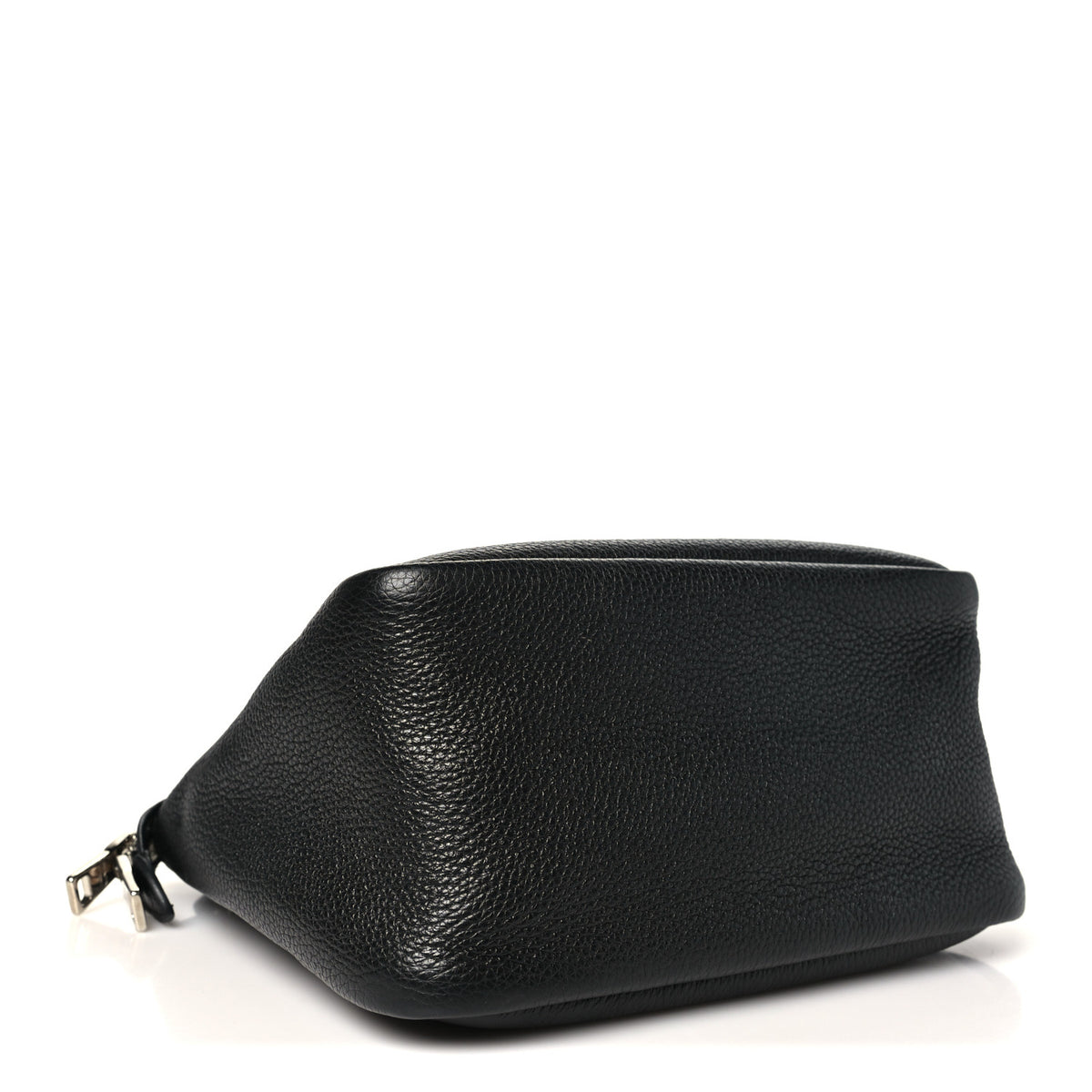 Prada Vitello Daino Soft Mini Zippered Top Handle Bag Black 4 of 9