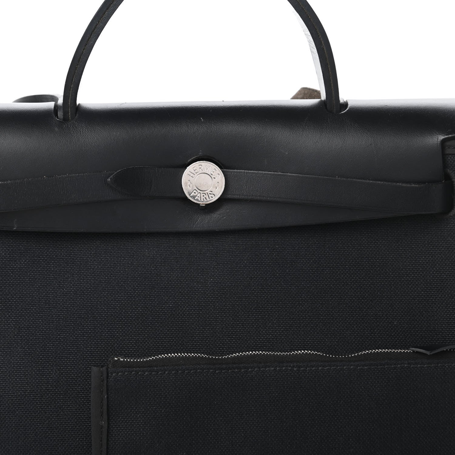 Hermes Military Toile Vache Hunter Herbag Zip PM 31 Black 9 of 9