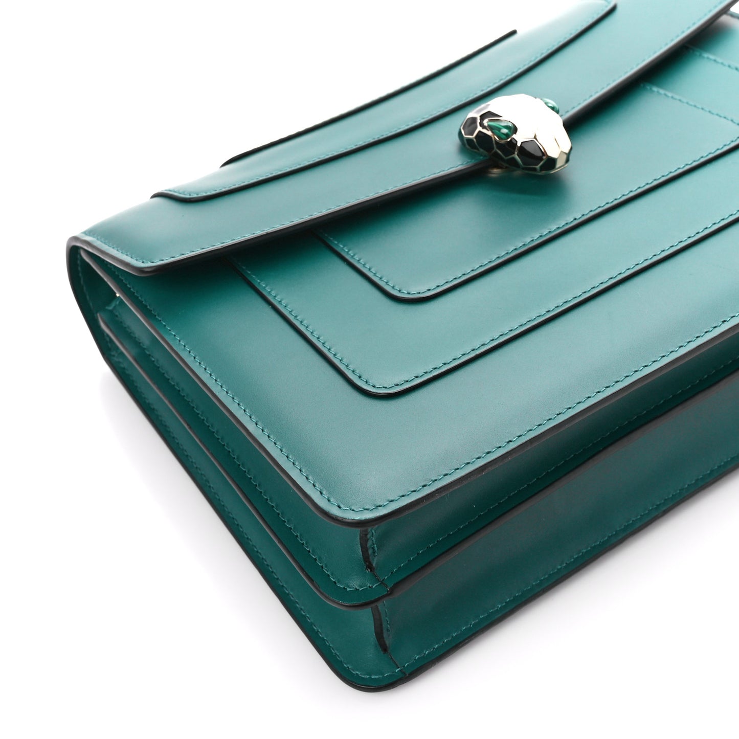 Calfskin Serpenti Forever Shoulder Bag Emerald Green