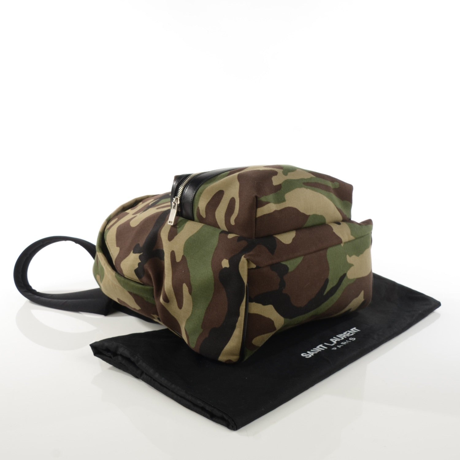 Saint Laurent Canvas Camouflage Print Hunting Backpack Khaki 4 of 7