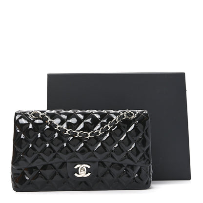 Chanel Patent Quilted Medium Double Flap Black 11 of 11