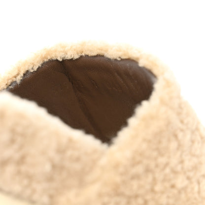 Gucci X THE NORTH FACE Shearling Wool Mens Slide Sandals 7 Butterscotch 8 of 8