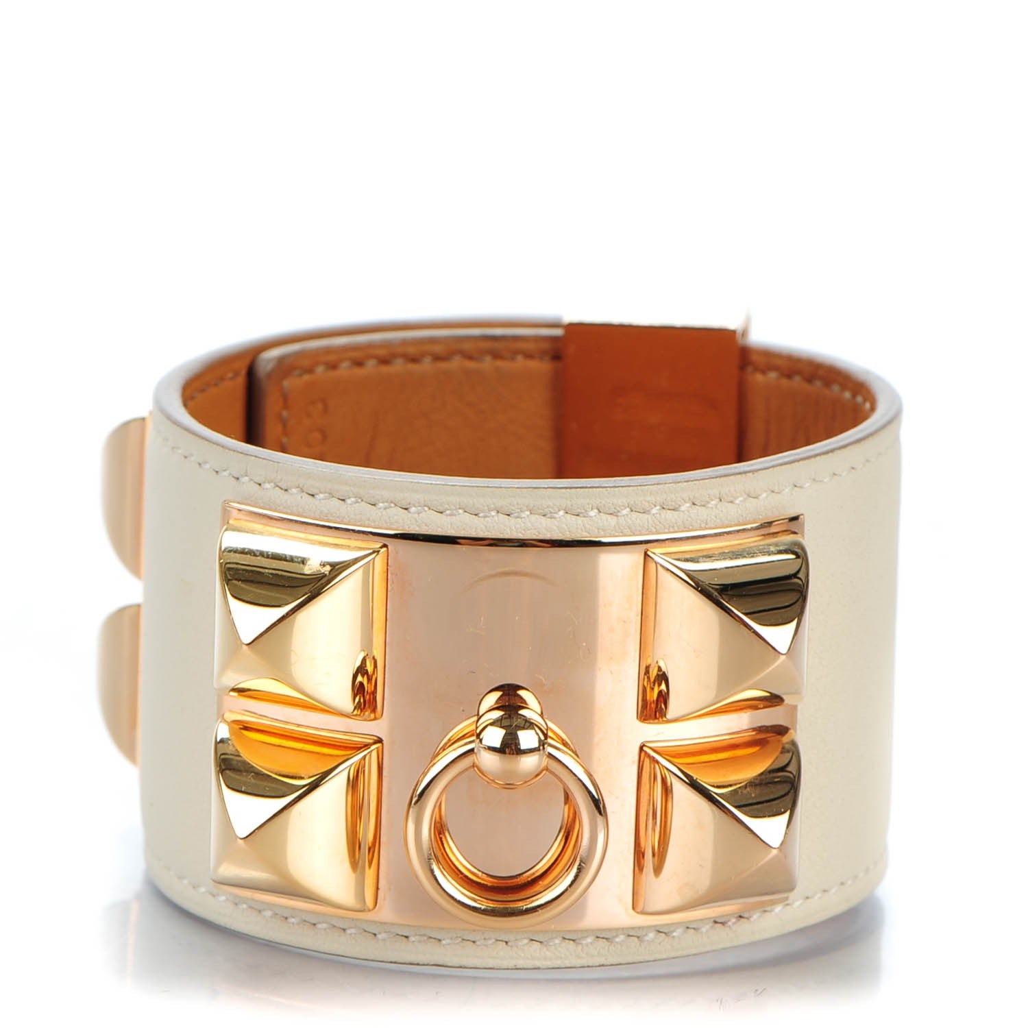 Hermes Swift Collier de Chien CDC Bracelet S Craie 1 of 7