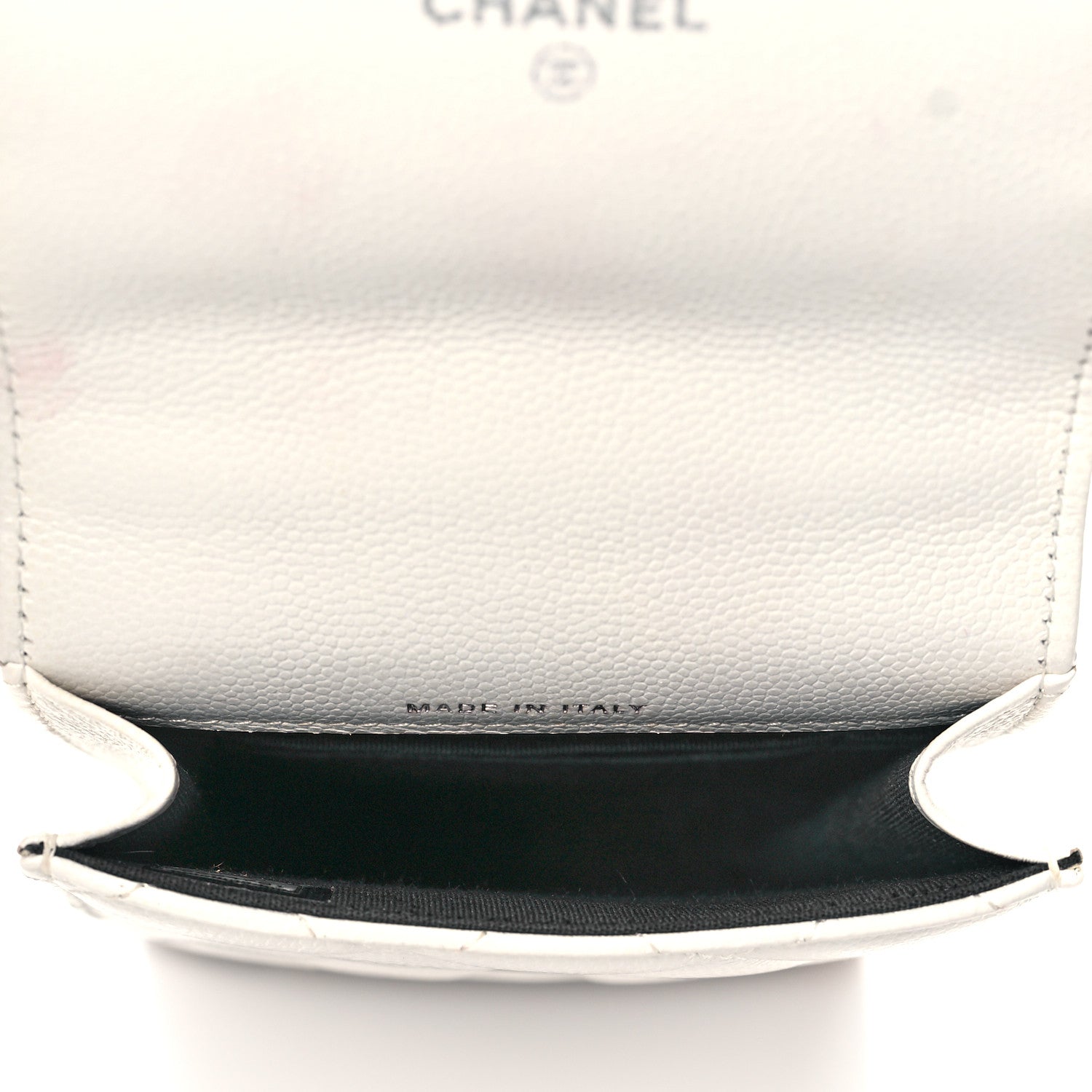 Chanel Caviar Quilted My Everything Clutch With Chain White Black 5 of 11