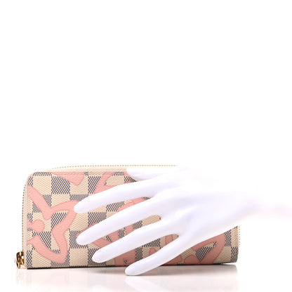 Louis Vuitton Damier Azur Tahitienne Clemence Wallet 2 of 8