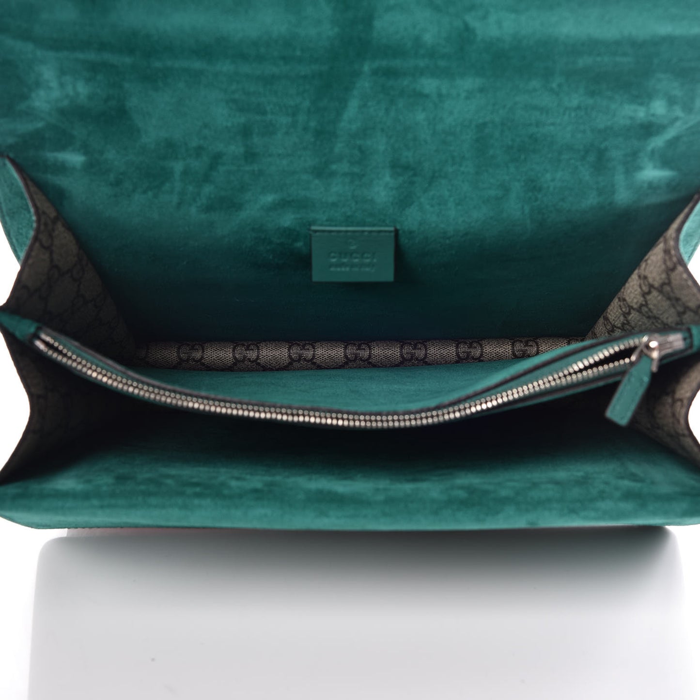 GG Supreme Monogram Embroidered Medium Dionysus Shoulder Bag Emerald