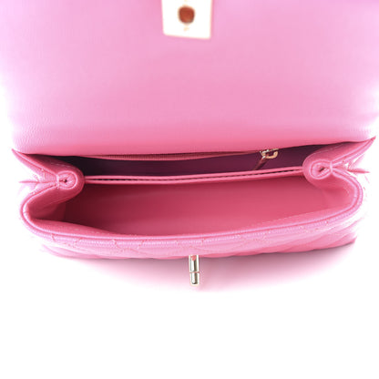 Chanel Caviar Lizard Embossed Quilted Mini Coco Handle Flap Pink 6 of 10