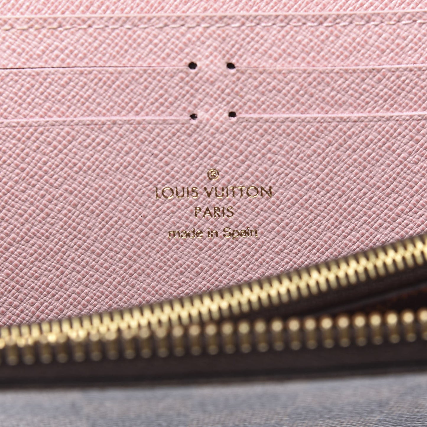 Damier Ebene Clemence Wallet Rose Ballerine