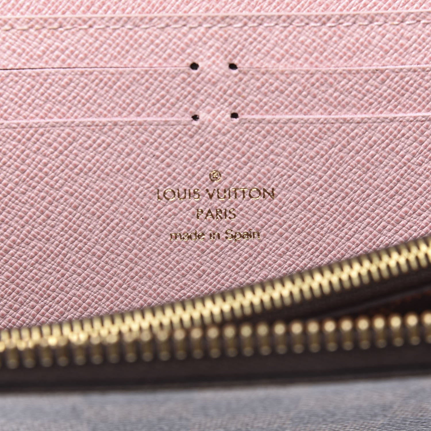 Louis Vuitton Damier Ebene Clemence Wallet Rose Ballerine 6 of 8