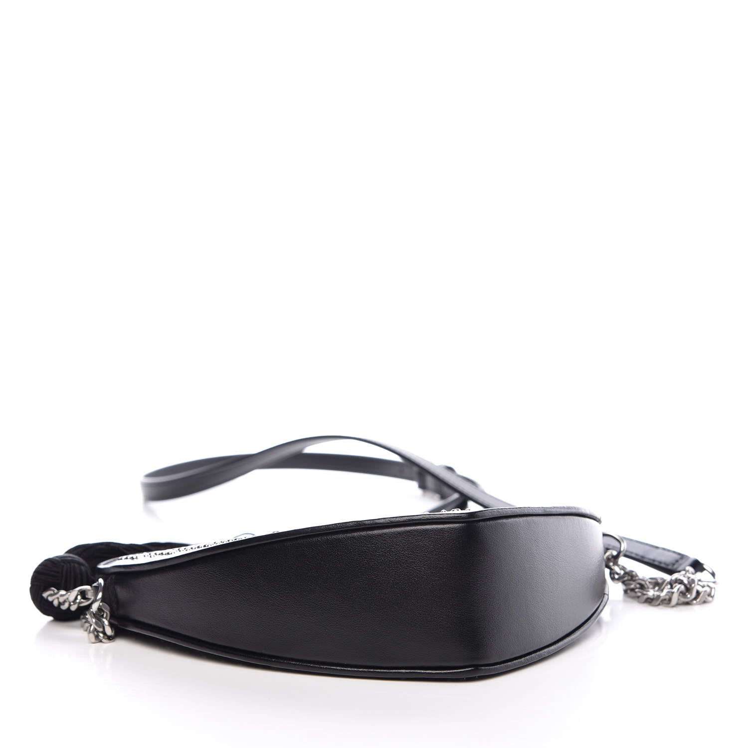 Saint Laurent Calfskin Studded Monogram Heart Shoulder Bag Black 4 of 10