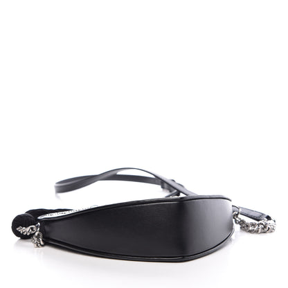 Saint Laurent Calfskin Studded Monogram Heart Shoulder Bag Black 4 of 10