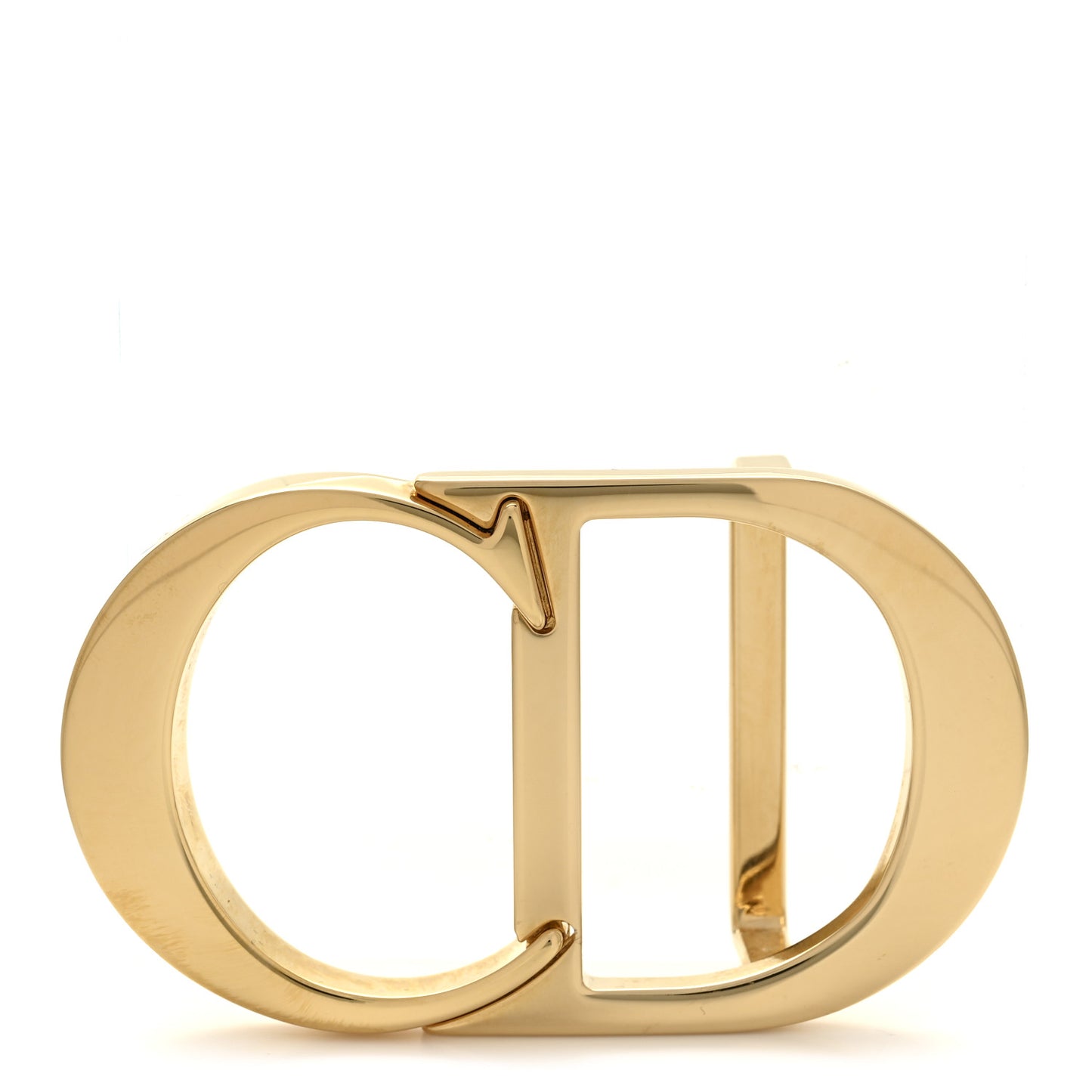 Metal CD Icon 40mm Belt Buckle Gold