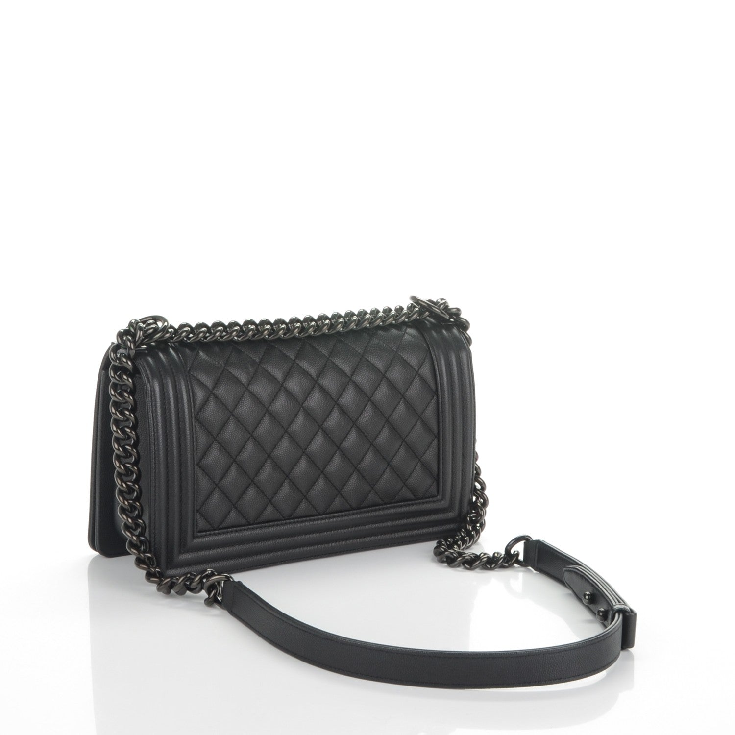 Chanel Caviar Quilted Medium Boy Flap So Black 3 of 7