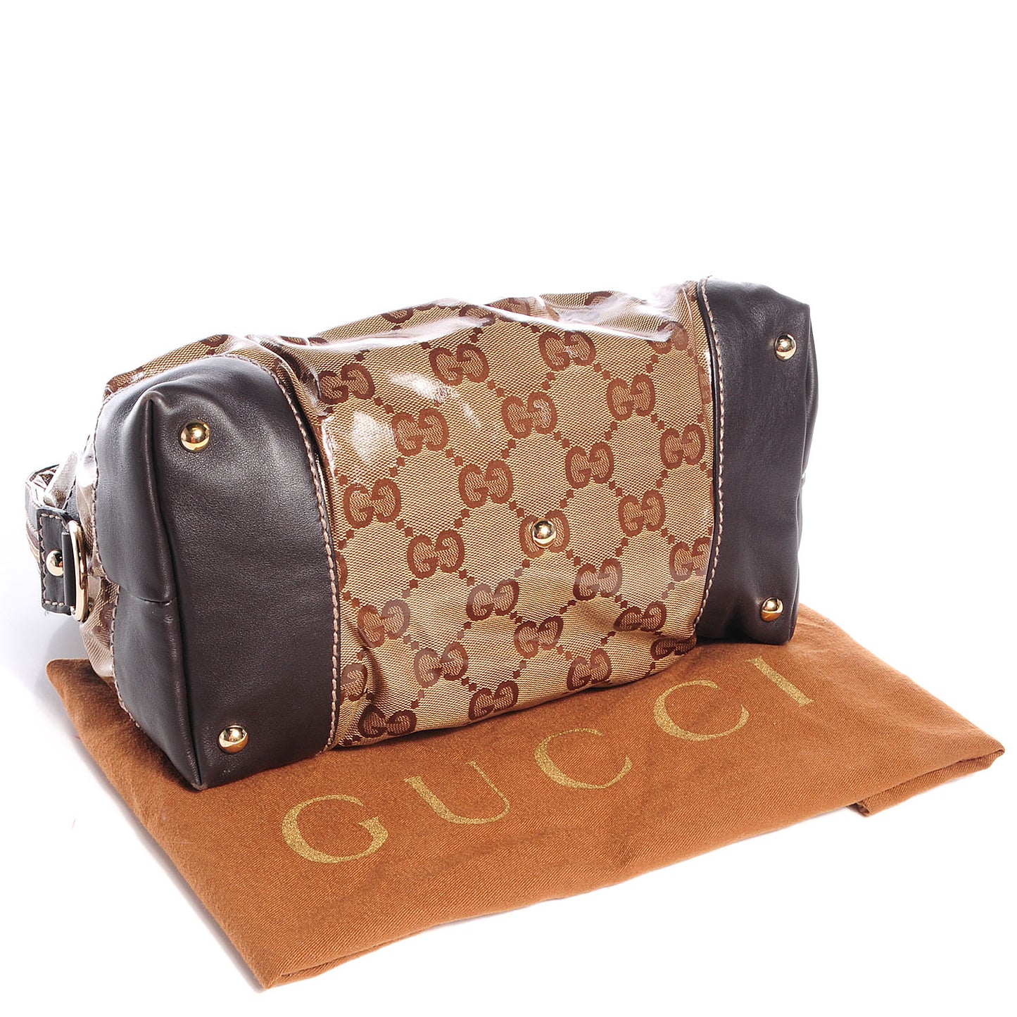 Crystal Monogram Mix Medium Boston Brown