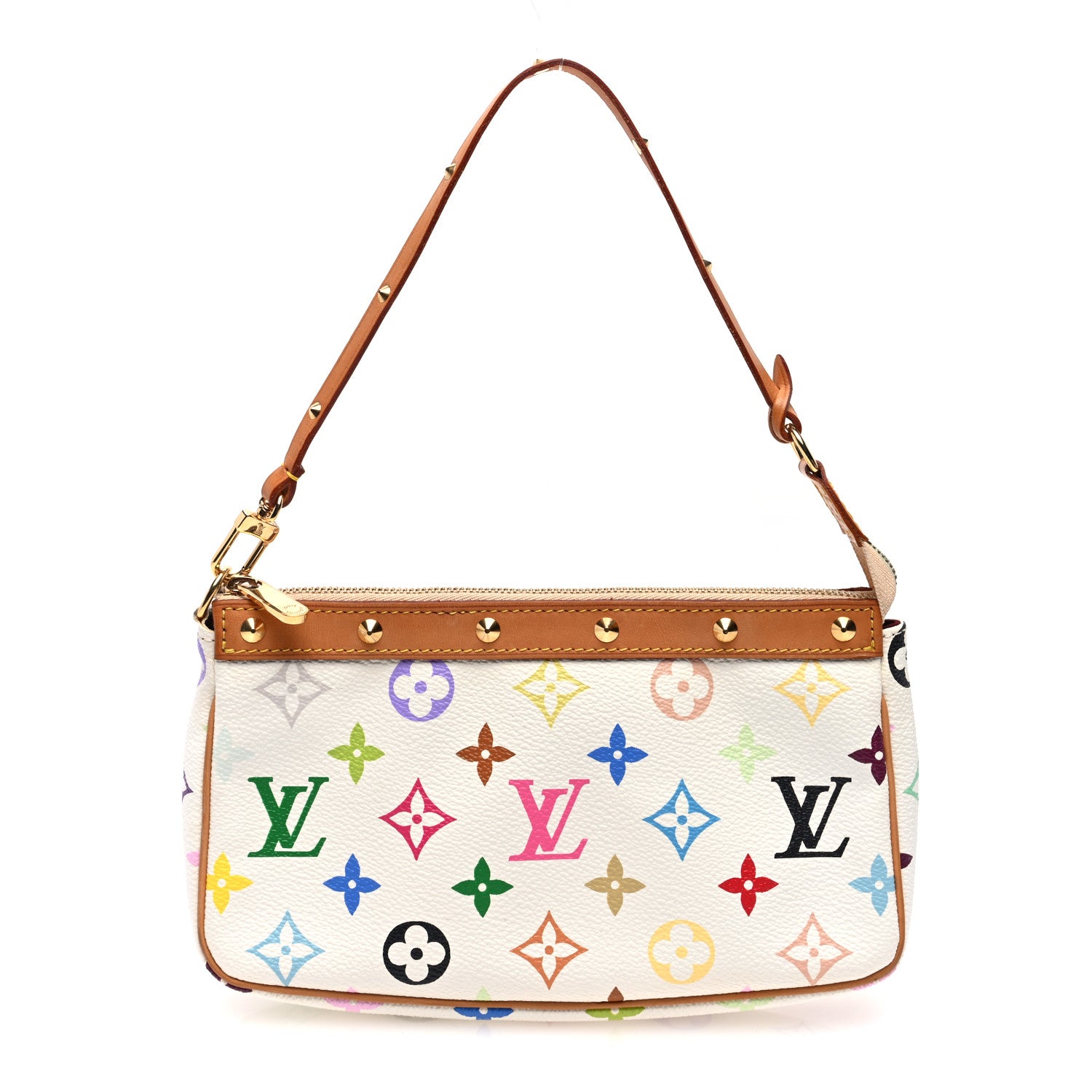 Louis Vuitton Monogram Multicolor Pochette Accessories White 1 of 9