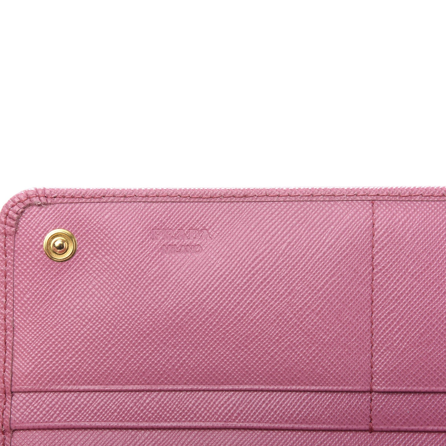 Prada Saffiano Metal Continental Flap Wallet Begonia 7 of 12