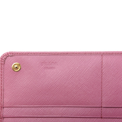 Prada Saffiano Metal Continental Flap Wallet Begonia 7 of 12