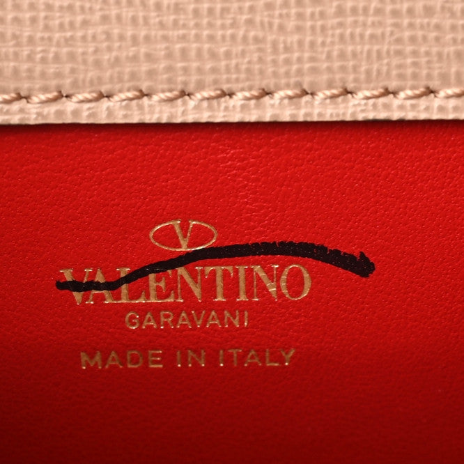 Valentino Garavani Grainy Calfskin Small Rockstud Alcove Top-Handle Flap Bag Rose Cannelle 5 of 8