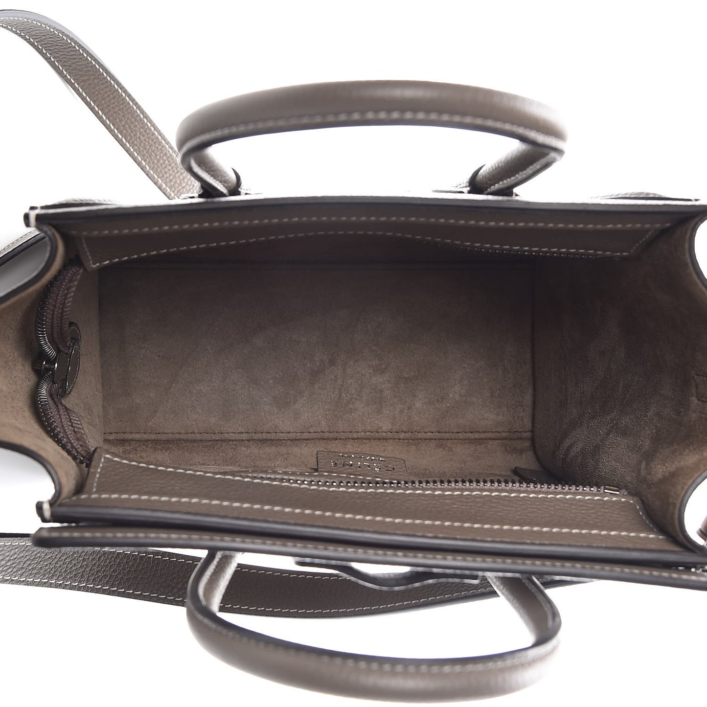 Drummed Calfskin Nano Luggage Souris