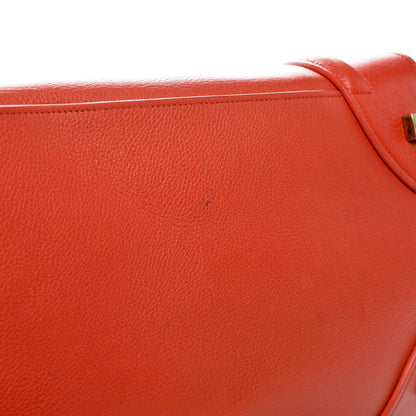 Celine Drummed Calfskin Mini Luggage Coquelicot 11 of 14