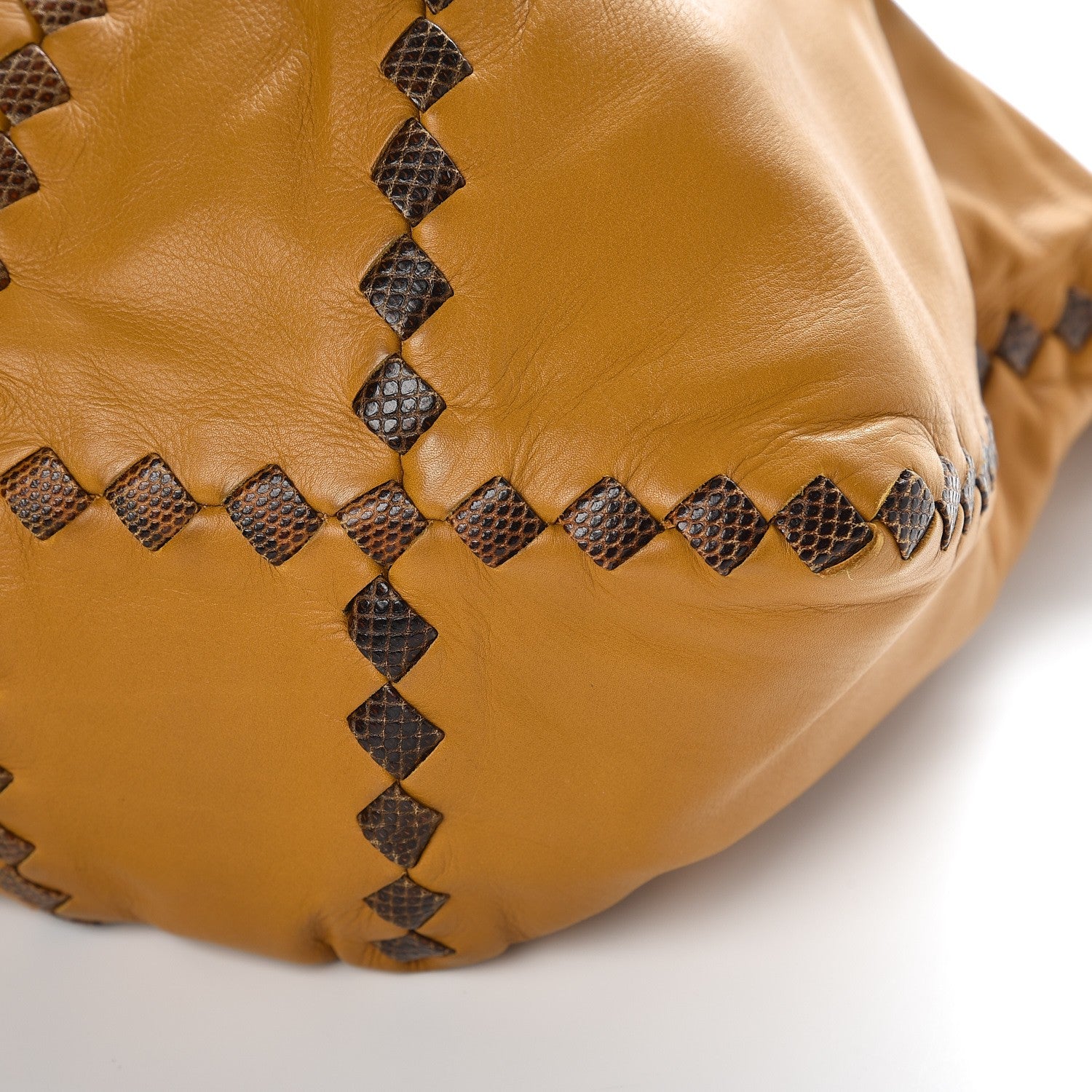 Bottega Veneta Nappa Lizard Intrecciato Frame Tote Resina 11 of 12