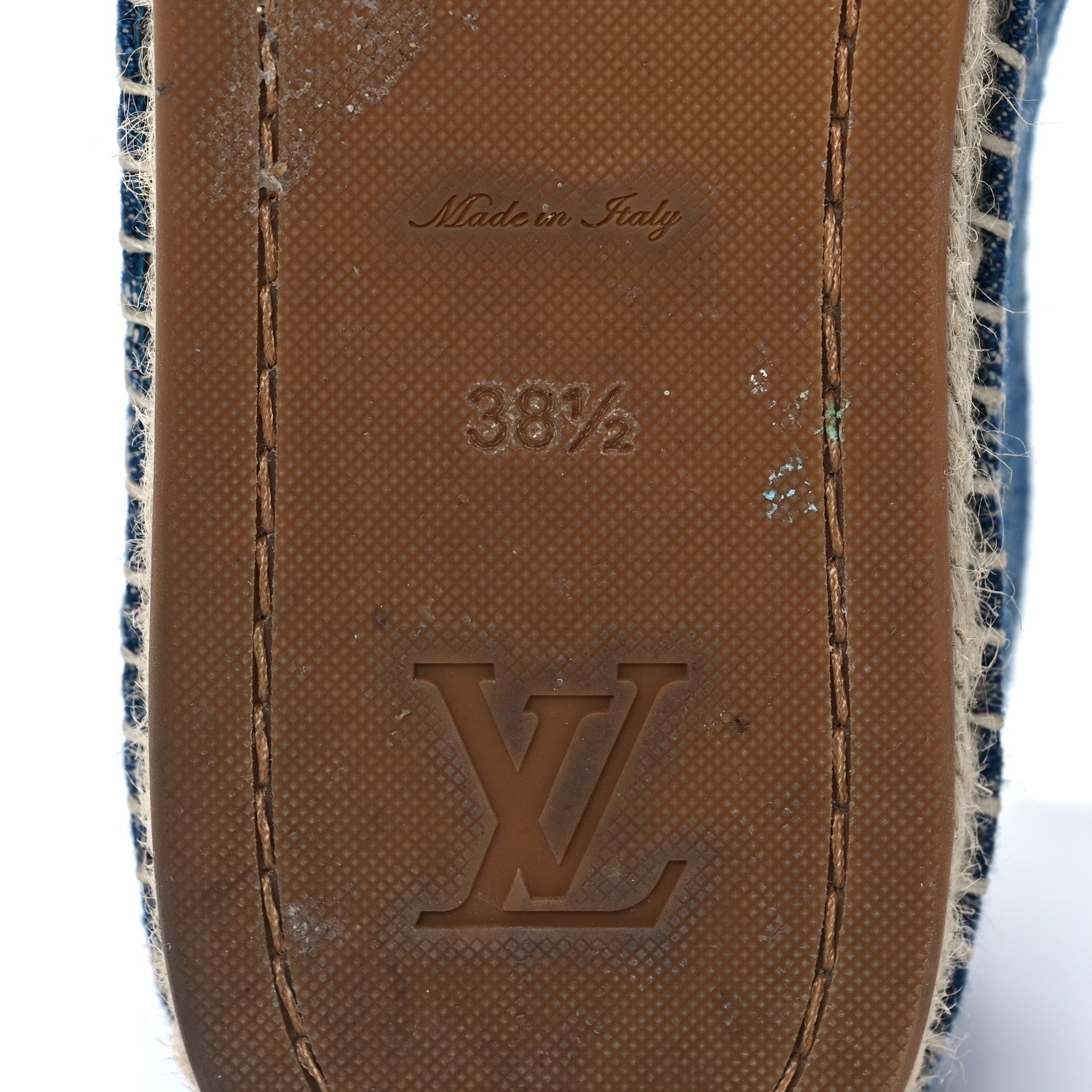 Louis Vuitton Monogram Denim Starboard Espadrille Flats 38.5 Blue 6 of 8