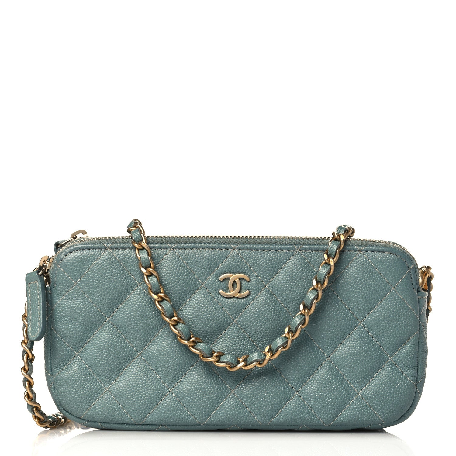 Chanel Caviar Quilted Small Clutch With Chain Light Blue 1 of 11