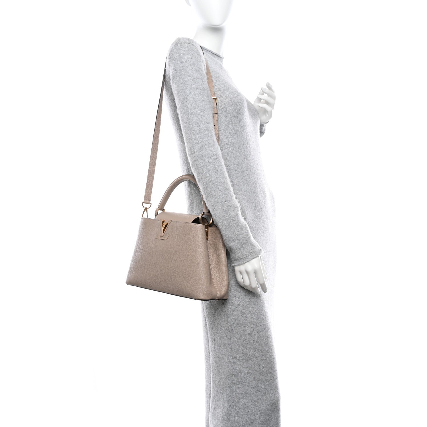 Louis Vuitton Taurillon Capucines PM Galet 2 of 12
