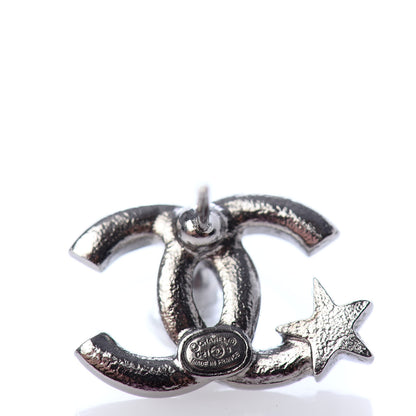Chanel Crystal CC Starfall Earrings Silver 4 of 4