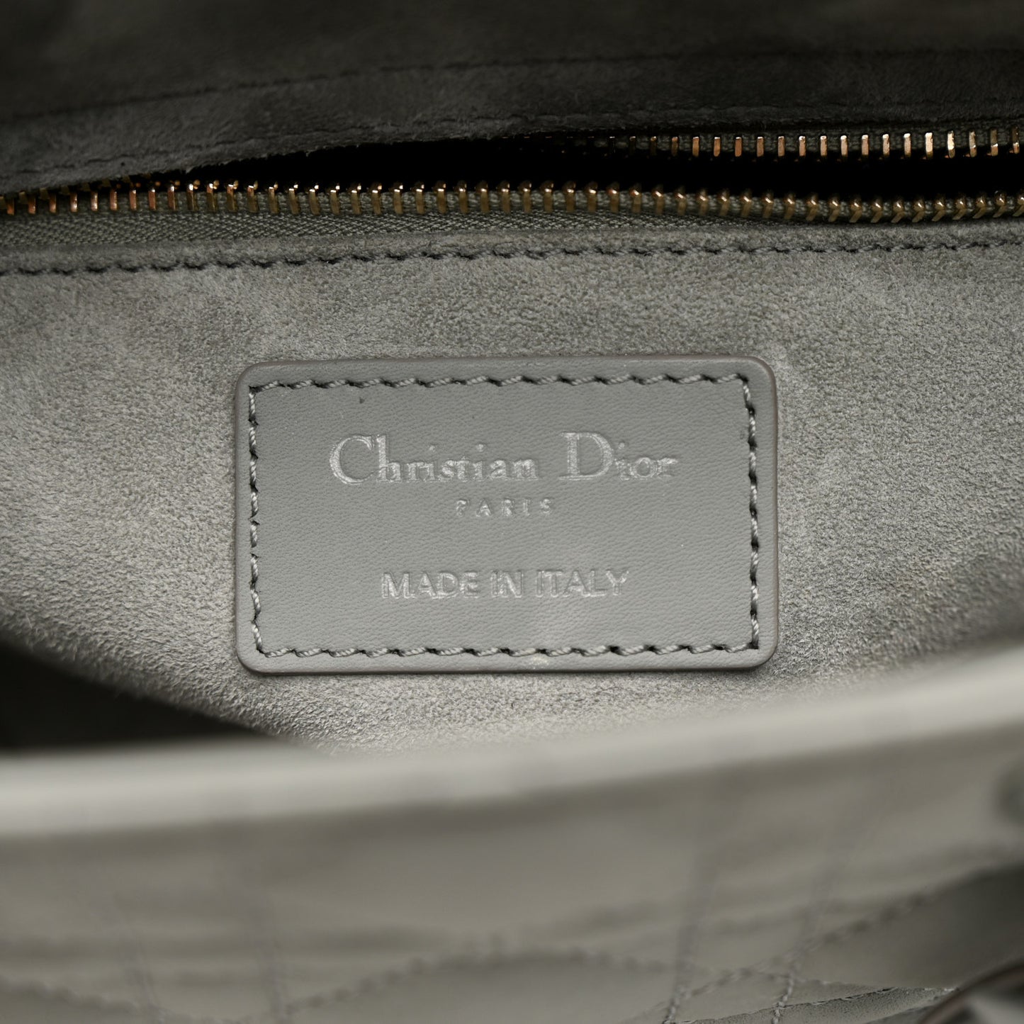 Ultra Matte Calfskin Cannage Small My ABCDior Lady Dior Gray
