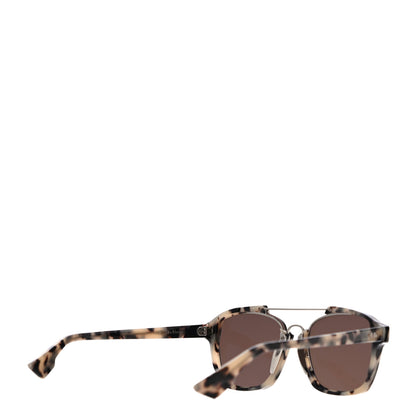 Christian Dior Abstract Square Mirrored Sunglasses Spotted Havana Blue 3 of 7