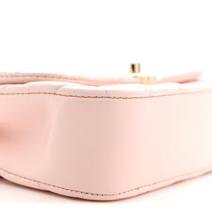 Chanel Lambskin Quilted Rectangular Phone Holder Clutch With Chain Light Pink 9 of 11