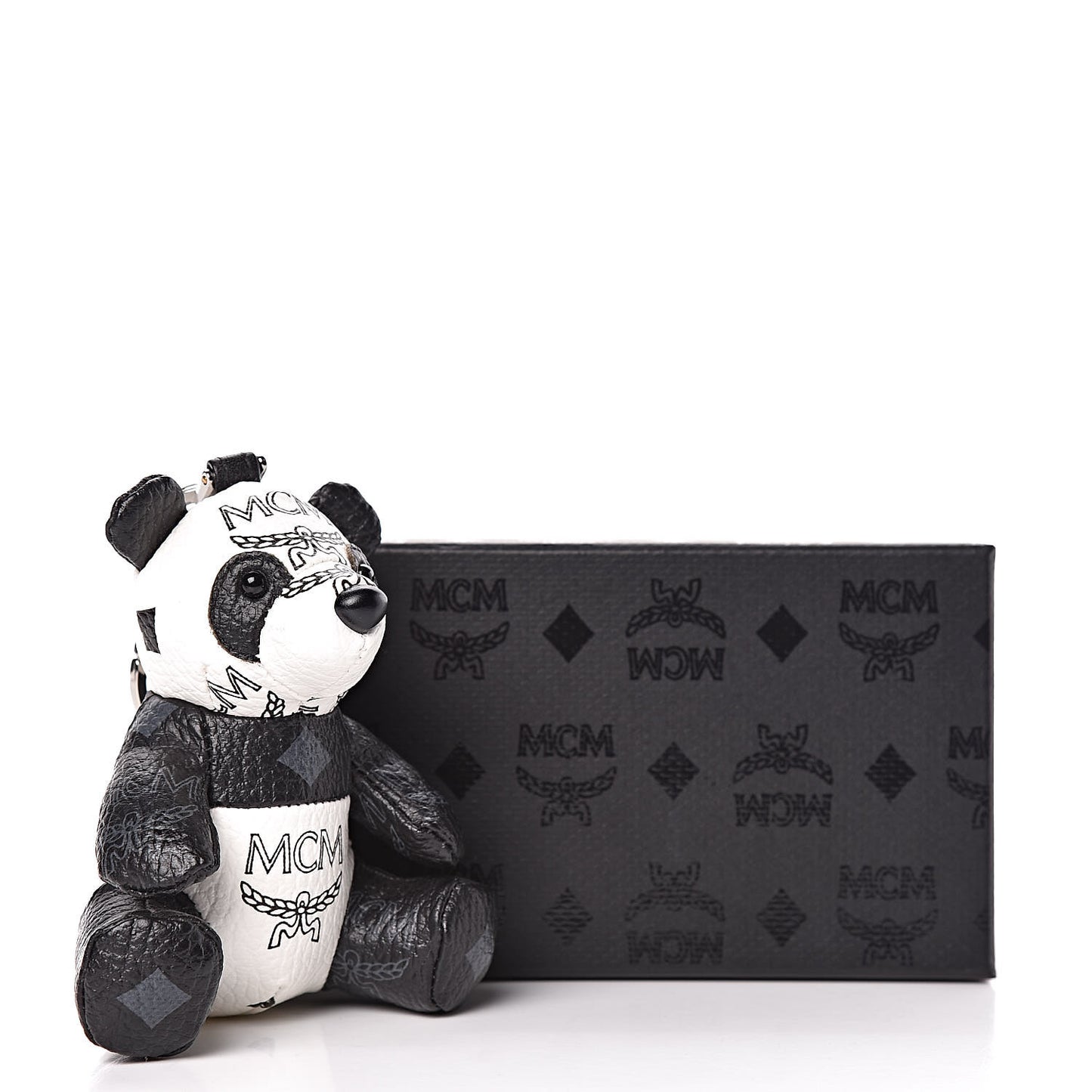 Visetos Panda Animal Key Ring Bag Charm Black White