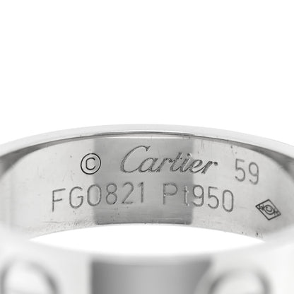 Cartier Platinum 5.5mm LOVE Ring 59 8.75 4 of 5